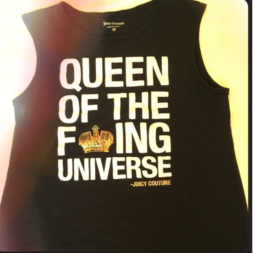Juicy Couture HTF Queen OTFU muscle tank!